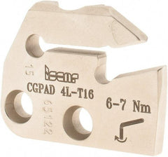 Iscar - Left Hand Cut, 5mm Insert Width, Cutoff & Grooving Support Blade for Indexables - 16mm Max Depth of Cut, 5.2mm Head Projection - Benchmark Tooling