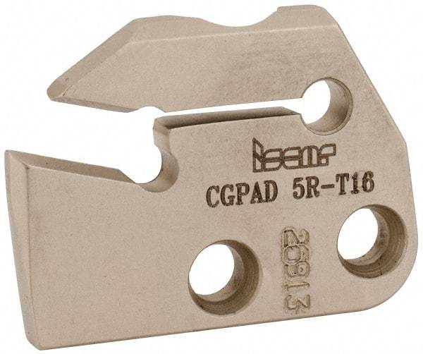 Iscar - Right Hand Cut, 6.4mm Insert Width, Cutoff & Grooving Support Blade for Indexables - 16mm Max Depth of Cut, 5.2mm Head Projection - Benchmark Tooling