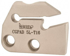 Iscar - Left Hand Cut, 6.4mm Insert Width, Cutoff & Grooving Support Blade for Indexables - 16mm Max Depth of Cut, 5.2mm Head Projection - Benchmark Tooling