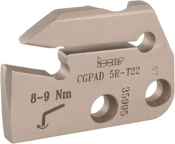 Iscar - Right Hand Cut, 6.4mm Insert Width, Cutoff & Grooving Support Blade for Indexables - 22mm Max Depth of Cut, 5.2mm Head Projection - Benchmark Tooling