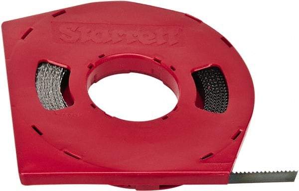 Starrett - 1/2" x 100' x 0.025" Carbon Steel Band Saw Blade Coil Stock - 6 TPI, Toothed Edge, Straight Form, Raker Set, Flexible Back, No Rake Angle, Constant Pitch, Contour Cutting - Benchmark Tooling