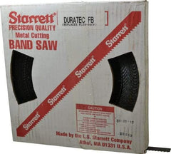 Starrett - 3/4" x 100' x 0.032" Carbon Steel Band Saw Blade Coil Stock - 4 TPI, Toothed Edge, Hook Form, Raker Set, Flexible Back, Positive Angle, Constant Pitch, Contour Cutting - Benchmark Tooling