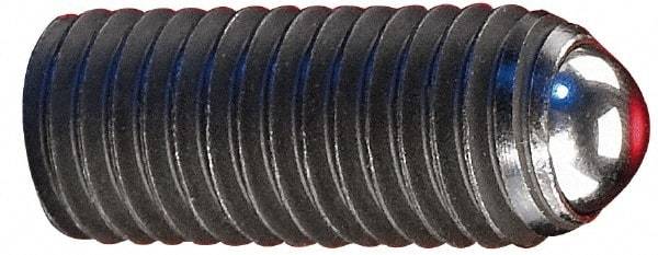 Gibraltar - 1-1/2" OAL, 1/2-13, Stainless Steel, Headless Rolling Ball End Clamping Screw - 0.334" Ball Diam - Benchmark Tooling