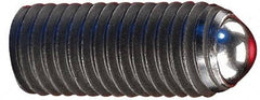 Gibraltar - 3/4" OAL, 3/8-16, Stainless Steel, Headless Rolling Ball End Clamping Screw - 0.275" Ball Diam - Benchmark Tooling