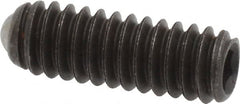 Gibraltar - 3/4" OAL, 1/4-20, Steel, Headless Rolling Ball End Clamping Screw - 0.157" Ball Diam - Benchmark Tooling