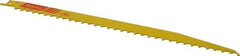 Starrett - 12" Long x 3/4" Thick, Bi-Metal Reciprocating Saw Blade - Tapered Profile, 3 TPI, Toothed Edge, Universal Shank - Benchmark Tooling