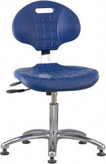 Bevco - Adjustable Chair - 18" Wide x 17-1/4" Deep, Polyurethane Seat, Blue - Benchmark Tooling