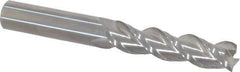 Accupro - 1/2", 3 Flute, Single End, Solid Carbide, 0.02" Corner Radius End Mill - 4" OAL, 40° Helix, Right Hand Flute, 2" LOC, Right Hand Cut - Benchmark Tooling