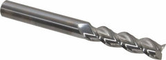 Accupro - 5/8", 3 Flute, Single End, Solid Carbide, 0.025" Corner Radius End Mill - 6" OAL, 40° Helix, Right Hand Flute, 2-1/2" LOC, Right Hand Cut - Benchmark Tooling