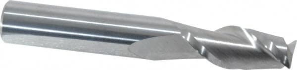 Accupro - 3/8", 2 Flute, Single End, Solid Carbide, 0.02" Corner Radius End Mill - 2-1/2" OAL, 40° Helix, Right Hand Flute, 7/8" LOC, Right Hand Cut - Benchmark Tooling