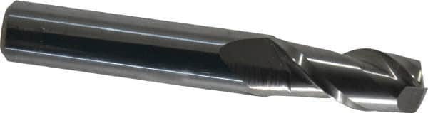 Accupro - 3/8", 2 Flute, Single End, Solid Carbide, 0.03" Corner Radius End Mill - 2-1/2" OAL, 40° Helix, Right Hand Flute, 7/8" LOC, Right Hand Cut - Benchmark Tooling