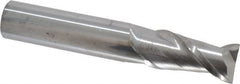 Accupro - 1/2", 2 Flute, Single End, Solid Carbide, 0.015" Corner Radius End Mill - 3" OAL, 40° Helix, Right Hand Flute, 1" LOC, Right Hand Cut - Benchmark Tooling
