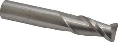 Accupro - 1/2", 2 Flute, Single End, Solid Carbide, 0.06" Corner Radius End Mill - 3" OAL, 40° Helix, Right Hand Flute, 1" LOC, Right Hand Cut - Benchmark Tooling