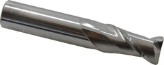 Accupro - 5/8", 2 Flute, Single End, Solid Carbide, 0.06" Corner Radius End Mill - 3-1/2" OAL, 40° Helix, Right Hand Flute, 1-1/4" LOC, Right Hand Cut - Benchmark Tooling