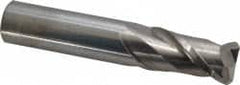 Accupro - 3/4", 2 Flute, Single End, Solid Carbide, 1/8" Corner Radius End Mill - 4" OAL, 40° Helix, Right Hand Flute, 1-1/2" LOC, Right Hand Cut - Benchmark Tooling