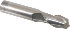 Accupro - 3/4", 2 Flute, Single End, Solid Carbide, 0.015" Corner Radius End Mill - 4" OAL, 40° Helix, Right Hand Flute, 1-1/2" LOC, Right Hand Cut - Benchmark Tooling
