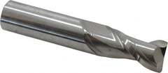 Accupro - 3/4", 2 Flute, Single End, Solid Carbide, 0.03" Corner Radius End Mill - 4" OAL, 40° Helix, Right Hand Flute, 1-1/2" LOC, Right Hand Cut - Benchmark Tooling