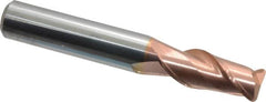 Accupro - 3/8", 2 Flute, Single End, Solid Carbide, 0.06" Corner Radius End Mill - 2-1/2" OAL, 40° Helix, Right Hand Flute, 7/8" LOC, Right Hand Cut - Benchmark Tooling