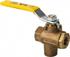 Apollo - 1/4" Pipe, Full Port, Bronze Standard Ball Valve - 2 Piece, Inline - One Way Flow, FNPT x FNPT Ends, Lever Handle, 125 WOG - Benchmark Tooling