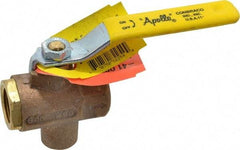 Apollo - 1/2" Pipe, Full Port, Bronze Standard Ball Valve - 2 Piece, Inline - One Way Flow, FNPT x FNPT Ends, Lever Handle, 125 WOG - Benchmark Tooling
