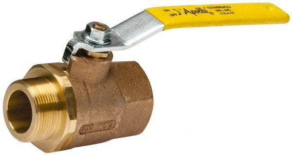 Apollo - 1-1/2" Pipe, Standard Port, Bronze Standard Ball Valve - 2 Piece, Inline - One Way Flow, MNPT x FNPT Ends, Lever Handle, 600 WOG, 150 WSP - Benchmark Tooling
