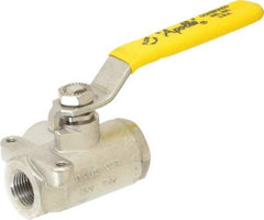 Apollo - 3/8" Pipe, Standard Port, Stainless Steel Standard Ball Valve - 2 Piece, Three Way, FNPT x FNPT Ends, Lever Handle, 800 WOG - Benchmark Tooling