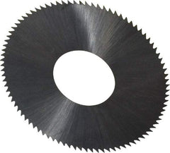 Made in USA - 1-3/4" Diam x 0.006" Blade Thickness x 5/8" Arbor Hole Diam, 90 Tooth Slitting and Slotting Saw - Arbor Connection, Right Hand, Uncoated, High Speed Steel, Concave Ground, Contains Keyway - Benchmark Tooling