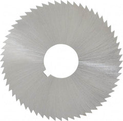 Made in USA - 2-1/4" Diam x 0.051" Blade Thickness x 5/8" Arbor Hole Diam, 60 Tooth Slitting and Slotting Saw - Arbor Connection, Right Hand, Uncoated, High Speed Steel, Concave Ground, Contains Keyway - Benchmark Tooling