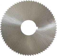 Made in USA - 2-3/4" Diam x 0.036" Blade Thickness x 3/4" Arbor Hole Diam, 72 Tooth Slitting and Slotting Saw - Arbor Connection, Right Hand, Uncoated, High Speed Steel, Concave Ground, Contains Keyway - Benchmark Tooling