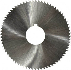 Made in USA - 2-3/4" Diam x 0.04" Blade Thickness x 3/4" Arbor Hole Diam, 72 Tooth Slitting and Slotting Saw - Arbor Connection, Right Hand, Uncoated, High Speed Steel, Concave Ground, Contains Keyway - Benchmark Tooling