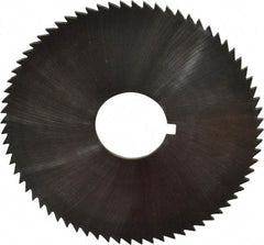 Made in USA - 2-3/4" Diam x 0.045" Blade Thickness x 3/4" Arbor Hole Diam, 72 Tooth Slitting and Slotting Saw - Arbor Connection, Right Hand, Uncoated, High Speed Steel, Concave Ground, Contains Keyway - Benchmark Tooling