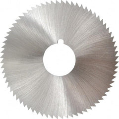 Made in USA - 2-3/4" Diam x 0.072" Blade Thickness x 3/4" Arbor Hole Diam, 72 Tooth Slitting and Slotting Saw - Arbor Connection, Right Hand, Uncoated, High Speed Steel, Concave Ground, Contains Keyway - Benchmark Tooling