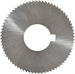 Made in USA - 2-3/4" Diam x 0.016" Blade Thickness x 1" Arbor Hole Diam, 72 Tooth Slitting and Slotting Saw - Arbor Connection, Right Hand, Uncoated, High Speed Steel, Concave Ground, Contains Keyway - Benchmark Tooling