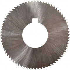 Made in USA - 2-3/4" Diam x 0.02" Blade Thickness x 1" Arbor Hole Diam, 72 Tooth Slitting and Slotting Saw - Arbor Connection, Right Hand, Uncoated, High Speed Steel, Concave Ground, Contains Keyway - Benchmark Tooling