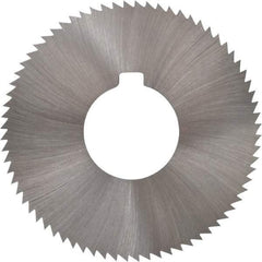 Made in USA - 2-3/4" Diam x 0.032" Blade Thickness x 1" Arbor Hole Diam, 72 Tooth Slitting and Slotting Saw - Arbor Connection, Right Hand, Uncoated, High Speed Steel, Concave Ground, Contains Keyway - Benchmark Tooling