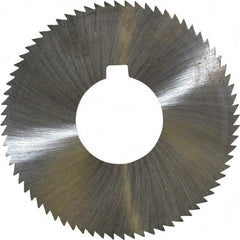 Made in USA - 2-3/4" Diam x 0.081" Blade Thickness x 1" Arbor Hole Diam, 72 Tooth Slitting and Slotting Saw - Arbor Connection, Right Hand, Uncoated, High Speed Steel, Concave Ground, Contains Keyway - Benchmark Tooling