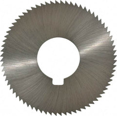 Made in USA - 2-3/4" Diam x 0.091" Blade Thickness x 1" Arbor Hole Diam, 72 Tooth Slitting and Slotting Saw - Arbor Connection, Right Hand, Uncoated, High Speed Steel, Concave Ground, Contains Keyway - Benchmark Tooling