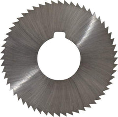 Made in USA - 2-3/4" Diam x 0.025" Blade Thickness x 1" Arbor Hole Diam, 56 Tooth Slitting and Slotting Saw - Arbor Connection, Right Hand, Uncoated, High Speed Steel, Concave Ground, Contains Keyway - Benchmark Tooling