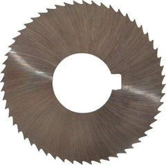 Made in USA - 2-3/4" Diam x 0.045" Blade Thickness x 1" Arbor Hole Diam, 56 Tooth Slitting and Slotting Saw - Arbor Connection, Right Hand, Uncoated, High Speed Steel, Concave Ground, Contains Keyway - Benchmark Tooling