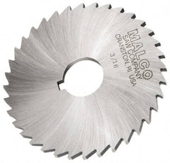 Made in USA - 6" Diam x 1/8" Blade Thickness x 1-1/4" Arbor Hole Diam, 44 Tooth Slitting and Slotting Saw - Arbor Connection, Right Hand, Uncoated, High Speed Steel, Concave Ground, Contains Keyway - Benchmark Tooling