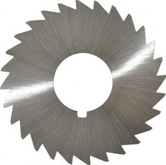 Made in USA - 2-1/2" Diam x 1/32" Blade Thickness x 7/8" Arbor Hole Diam, 28 Tooth Slitting and Slotting Saw - Arbor Connection, Right Hand, Uncoated, High Speed Steel, Concave Ground, Contains Keyway - Benchmark Tooling