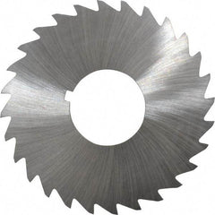 Made in USA - 2-1/2" Diam x 1/16" Blade Thickness x 7/8" Arbor Hole Diam, 28 Tooth Slitting and Slotting Saw - Arbor Connection, Right Hand, Uncoated, High Speed Steel, Concave Ground, Contains Keyway - Benchmark Tooling