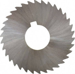 Made in USA - 3" Diam x 3/64" Blade Thickness x 1" Arbor Hole Diam, 34 Tooth Slitting and Slotting Saw - Arbor Connection, Right Hand, Uncoated, High Speed Steel, Concave Ground, Contains Keyway - Benchmark Tooling