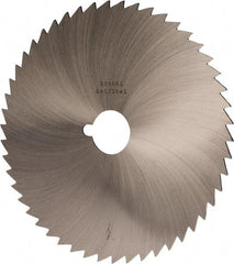 Made in USA - 6" Diam x 1/16" Blade Thickness x 1" Arbor Hole Diam, 50 Tooth Slitting and Slotting Saw - Arbor Connection, Right Hand, Uncoated, High Speed Steel, Concave Ground, Contains Keyway - Benchmark Tooling