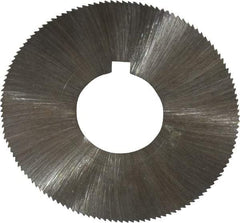 Made in USA - 1-3/4" Diam x 0.006" Blade Thickness x 5/8" Arbor Hole Diam, 132 Tooth Slitting and Slotting Saw - Arbor Connection, Right Hand, Uncoated, High Speed Steel, Concave Ground, Contains Keyway - Benchmark Tooling