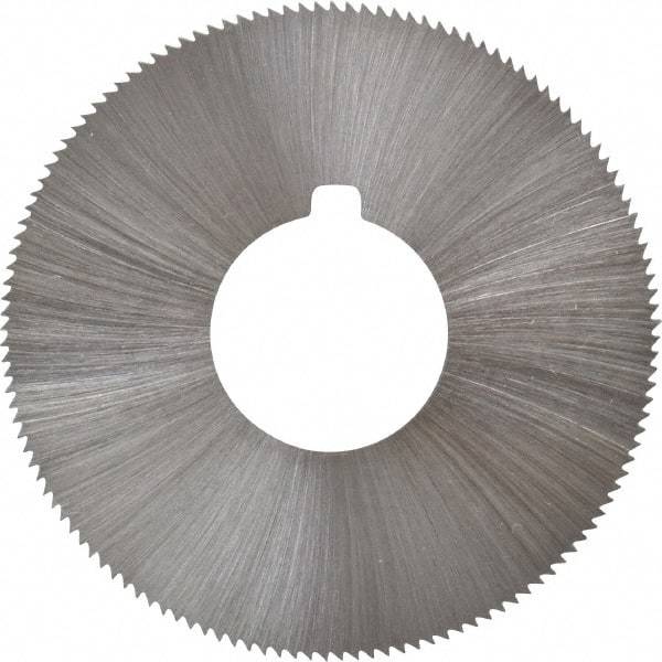 Made in USA - 1-3/4" Diam x 0.023" Blade Thickness x 5/8" Arbor Hole Diam, 132 Tooth Slitting and Slotting Saw - Arbor Connection, Right Hand, Uncoated, High Speed Steel, Concave Ground, Contains Keyway - Benchmark Tooling