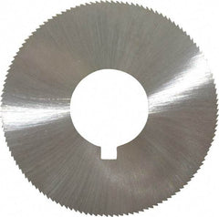 Made in USA - 1-3/4" Diam x 0.028" Blade Thickness x 5/8" Arbor Hole Diam, 132 Tooth Slitting and Slotting Saw - Arbor Connection, Right Hand, Uncoated, High Speed Steel, Concave Ground, Contains Keyway - Benchmark Tooling