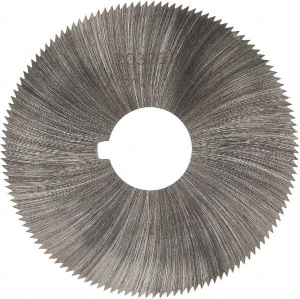 Made in USA - 2-1/4" Diam x 0.032" Blade Thickness x 5/8" Arbor Hole Diam, 132 Tooth Slitting and Slotting Saw - Arbor Connection, Right Hand, Uncoated, High Speed Steel, Concave Ground, Contains Keyway - Benchmark Tooling