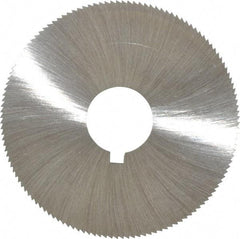 Made in USA - 2-1/4" Diam x 0.051" Blade Thickness x 5/8" Arbor Hole Diam, 132 Tooth Slitting and Slotting Saw - Arbor Connection, Right Hand, Uncoated, High Speed Steel, Concave Ground, Contains Keyway - Benchmark Tooling