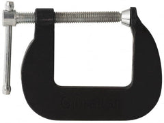 Gibraltar - Light-Duty 1-1/2" Max Opening, 1-1/2" Throat Depth, Cast Iron Standard C-Clamp - 850 Lb Capacity, 0" Min Opening, Standard Throat Depth - Benchmark Tooling